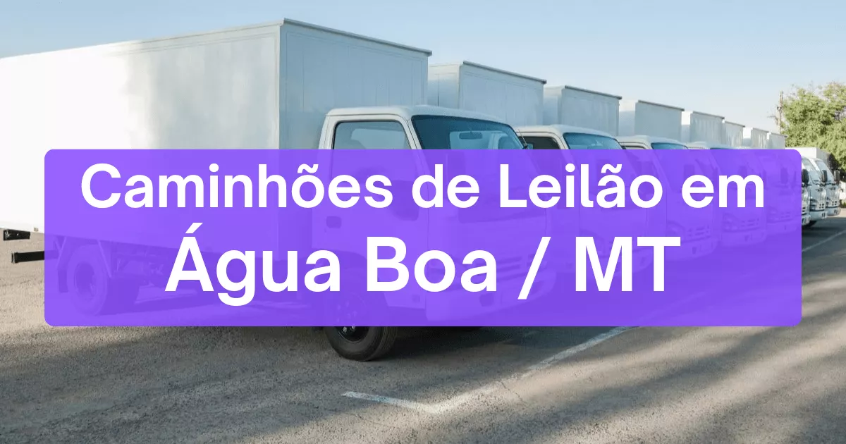 caminhoes em leilão em Água Boa/MT