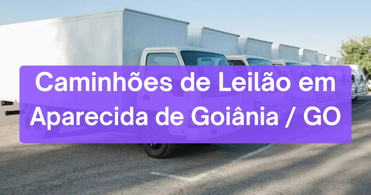 caminhoes em leilão em Aparecida de Goiânia/GO