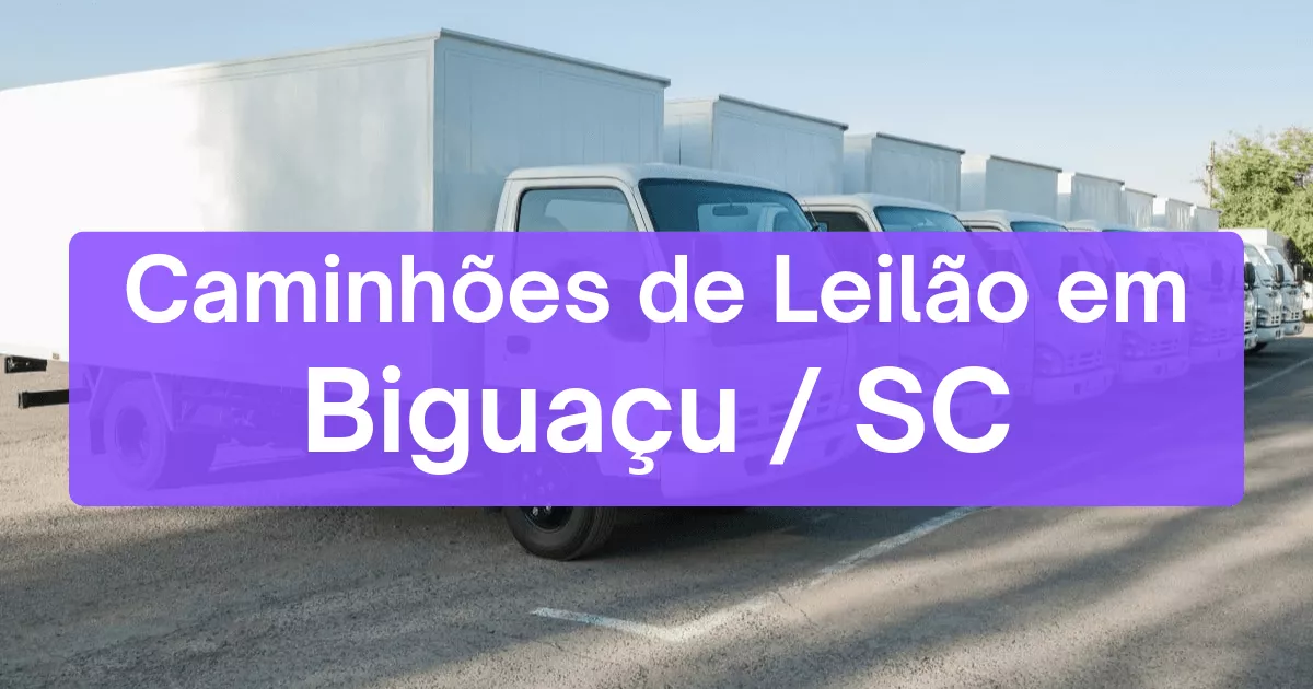 caminhoes em leilão em Biguaçu/SC