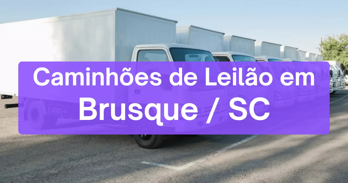caminhoes em leilão em Brusque/SC