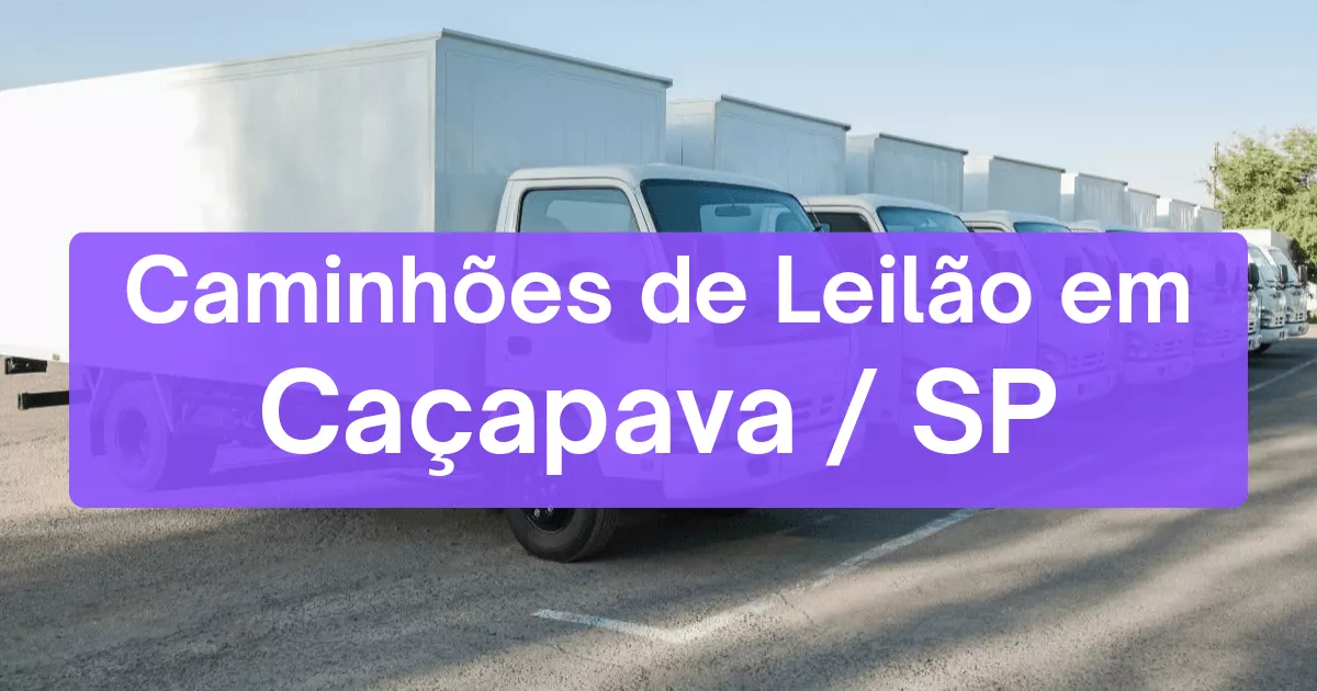 caminhoes em leilão em Caçapava/SP