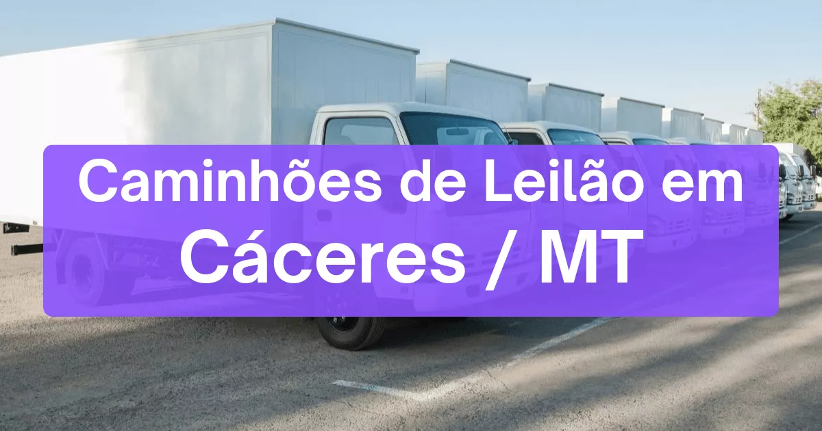 caminhoes em leilão em Cáceres/MT