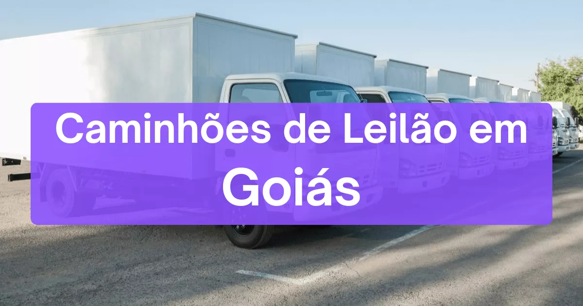caminhoes em leilão no estado de Goiás