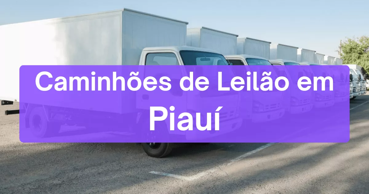 caminhoes em leilão no estado de Piauí