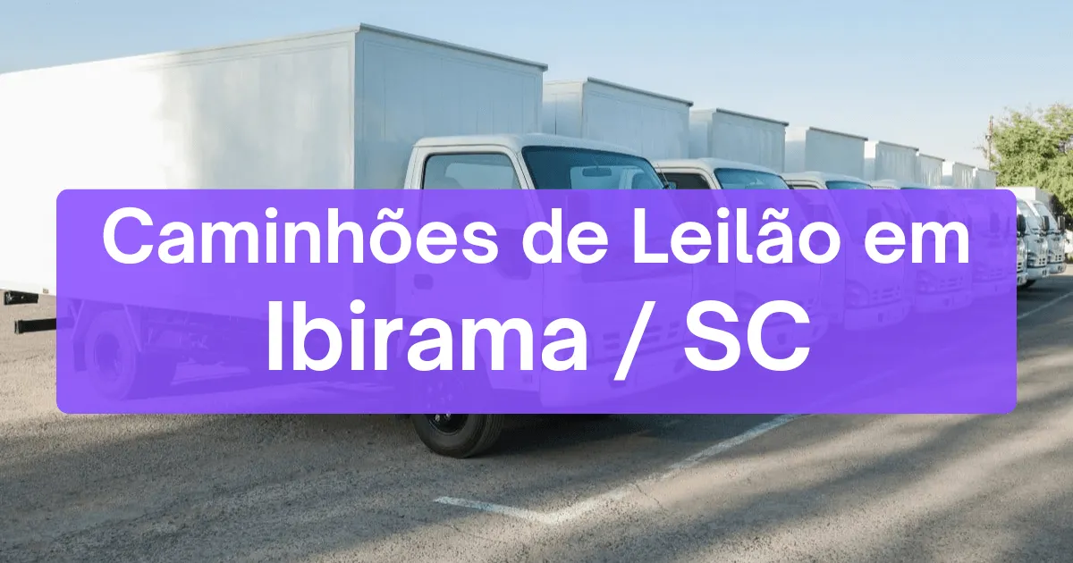 caminhoes em leilão em Ibirama/SC