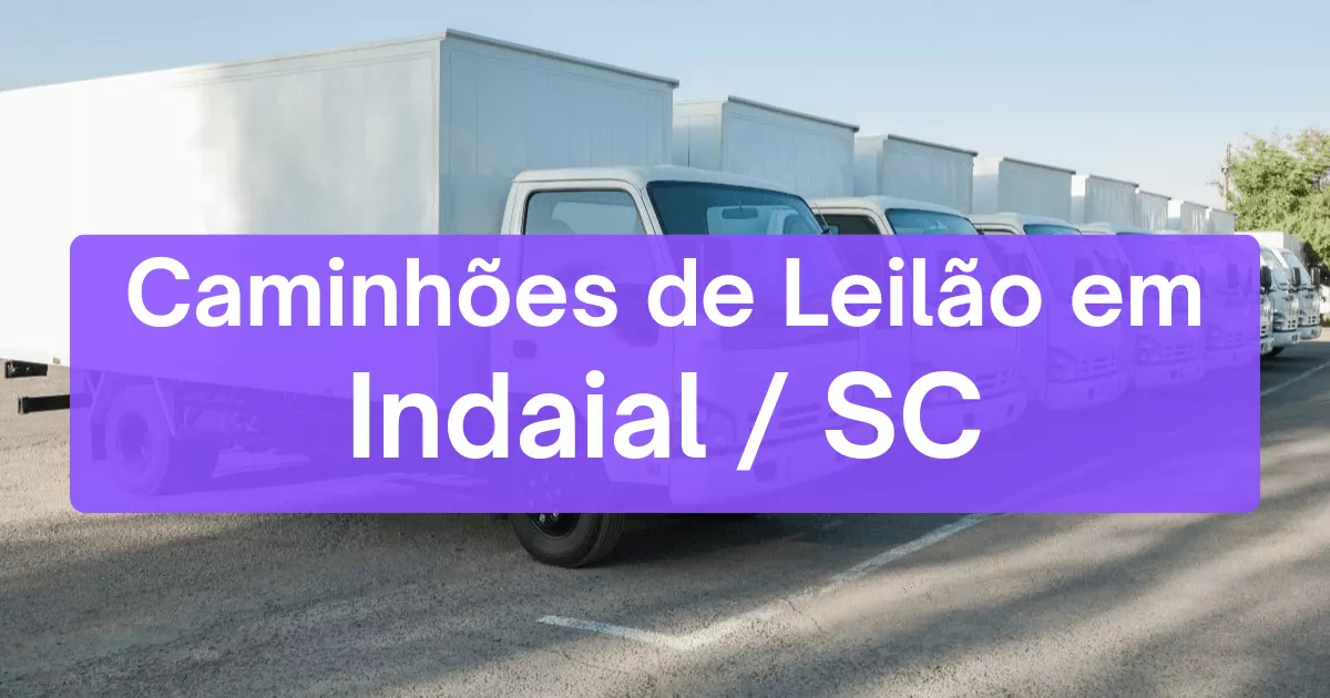 caminhoes em leilão em Indaial/SC