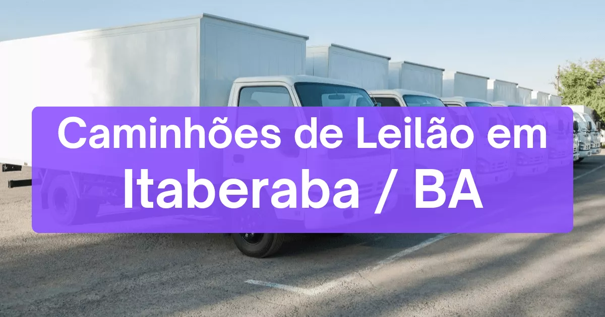 caminhoes em leilão em Itaberaba/BA