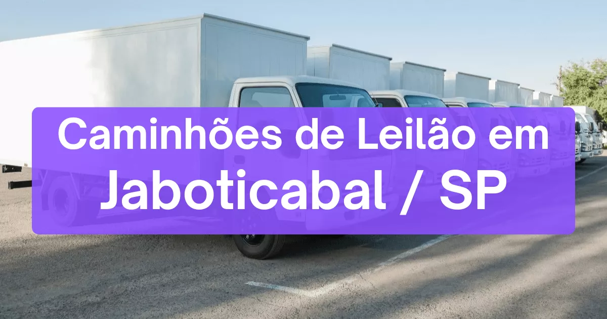 caminhoes em leilão em Jaboticabal/SP