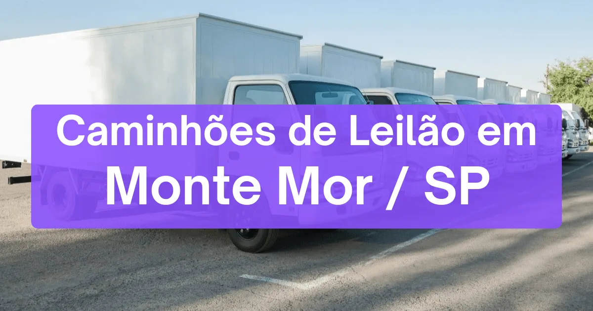 caminhoes em leilão em Monte Mor/SP