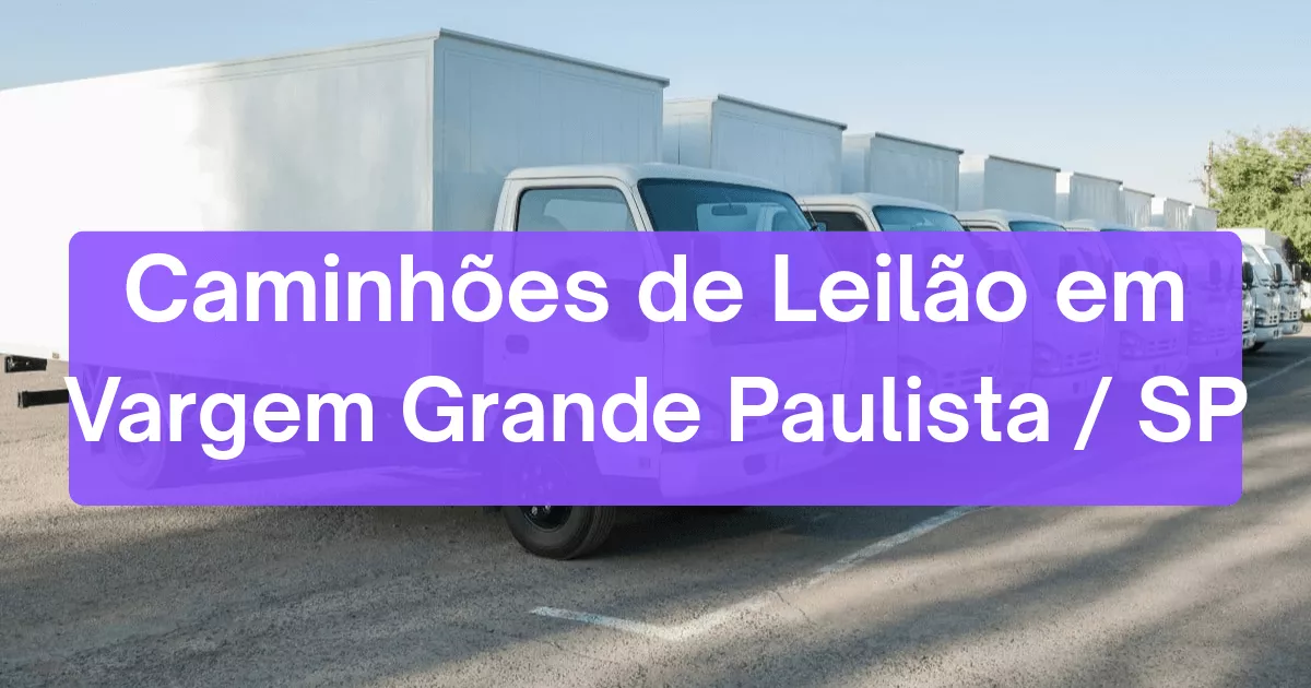 caminhoes em leilão em Vargem Grande Paulista/SP