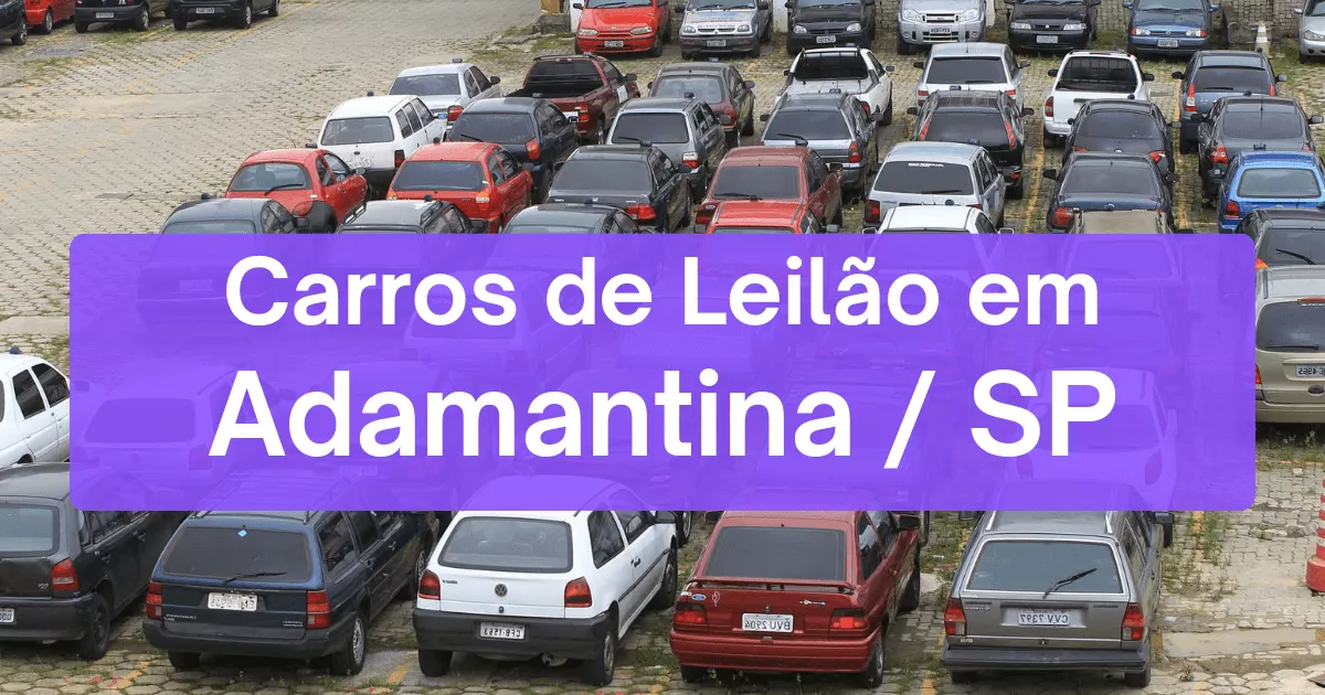 carros em leilão em Adamantina/SP
