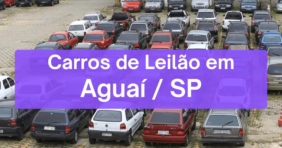carros em leilão em Aguaí/SP