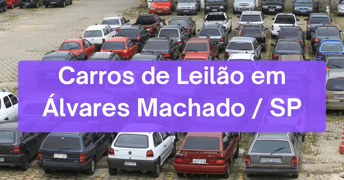 carros em leilão em Álvares Machado/SP