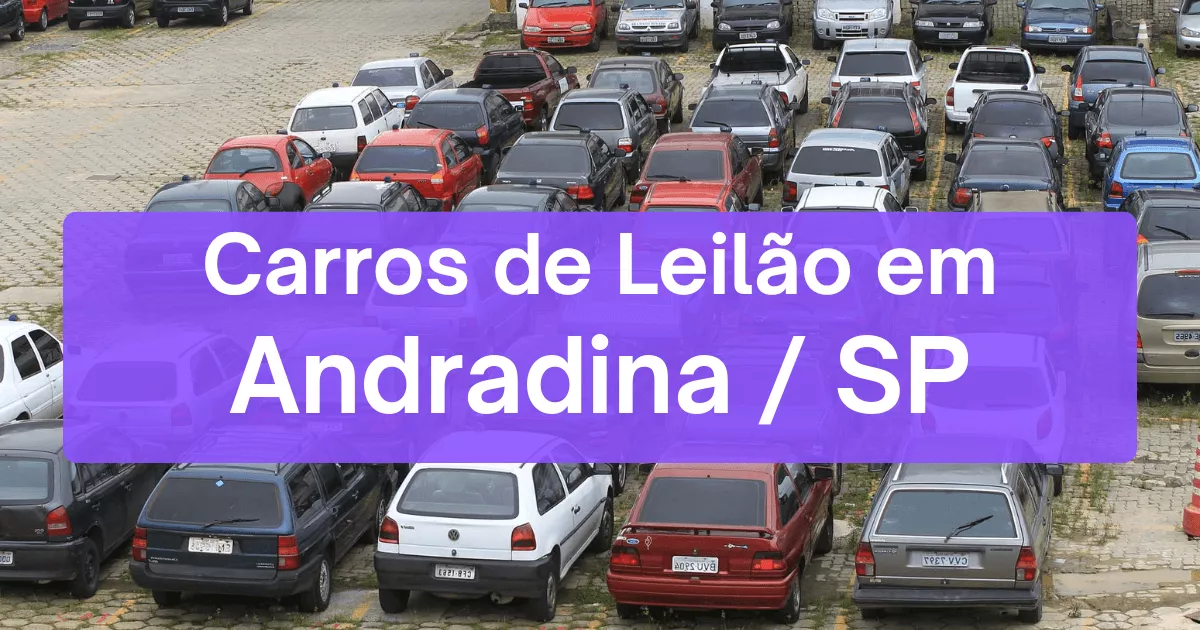 carros em leilão em Andradina/SP