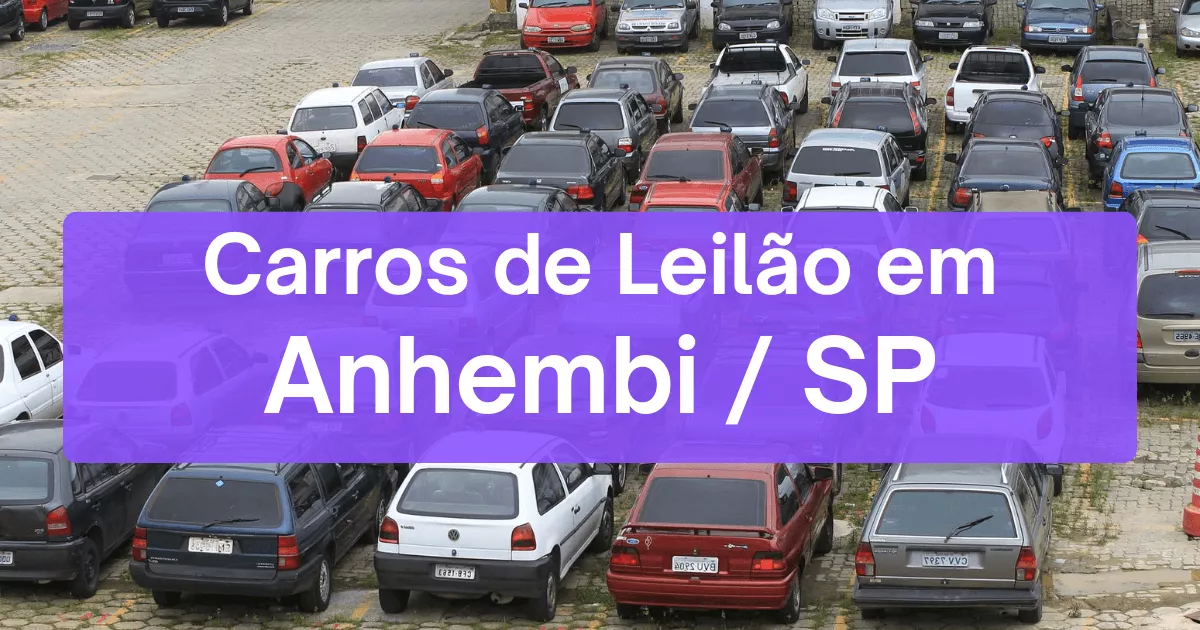 carros em leilão em Anhembi/SP
