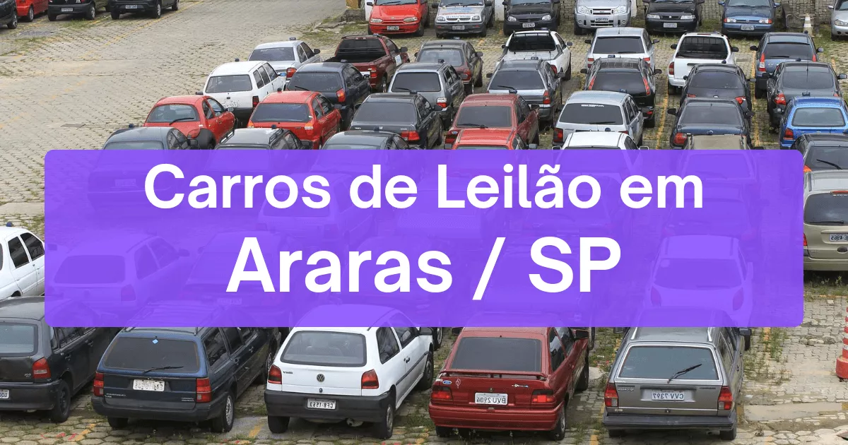 carros em leilão em Araras/SP
