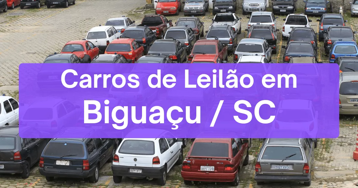 carros em leilão em Biguaçu/SC