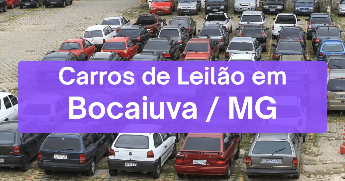 carros em leilão em Bocaiuva/MG