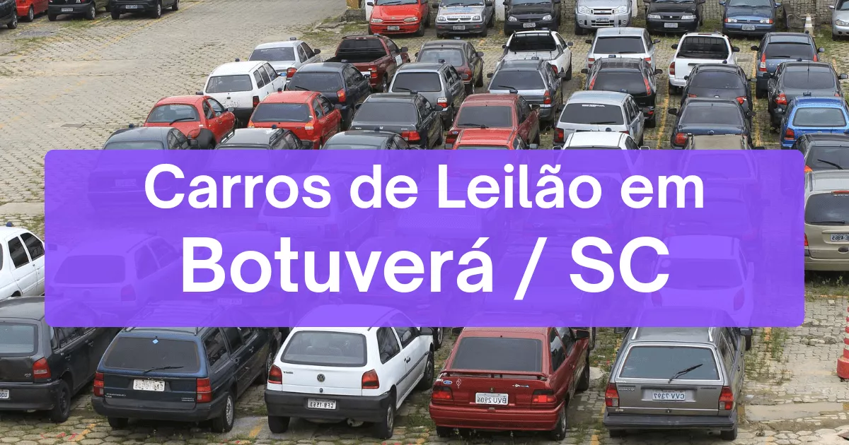 carros em leilão em Botuverá/SC