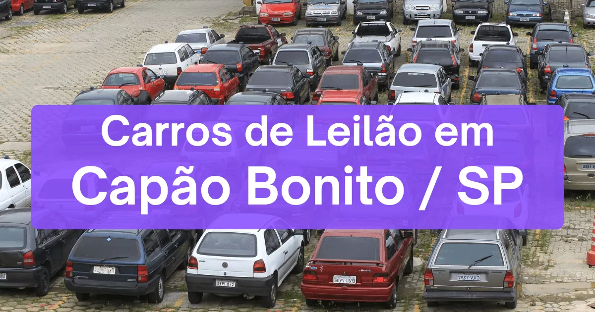 carros em leilão em Capão Bonito/SP
