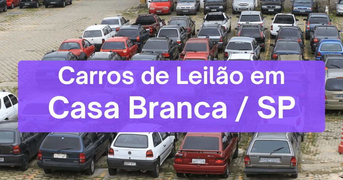 carros em leilão em Casa Branca/SP