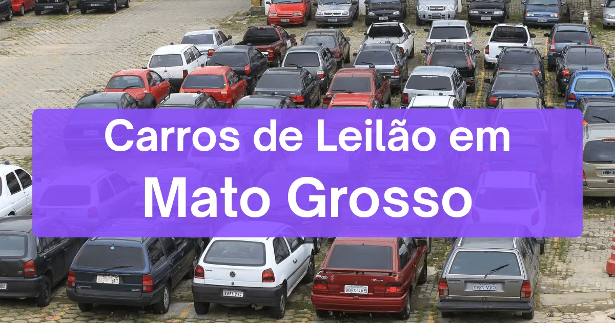carros em leilão no estado de Mato Grosso