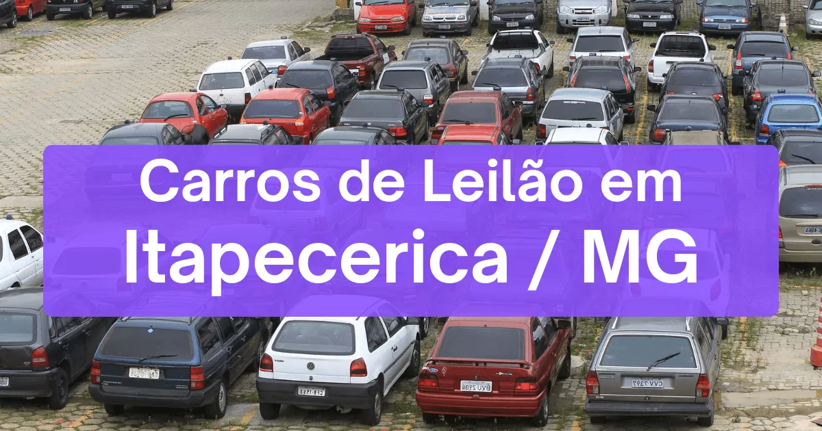 carros em leilão em Itapecerica/MG