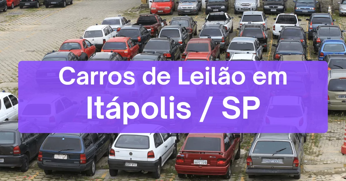 carros em leilão em Itápolis/SP