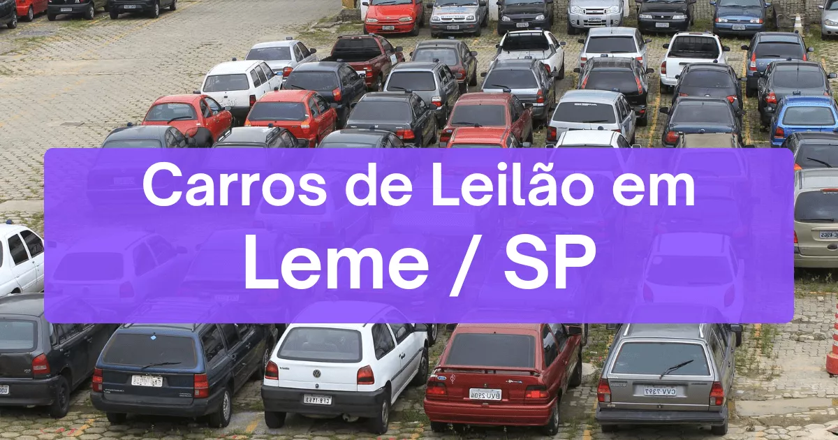 carros em leilão em Leme/SP