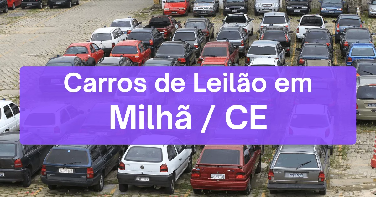 carros em leilão em Milhã/CE
