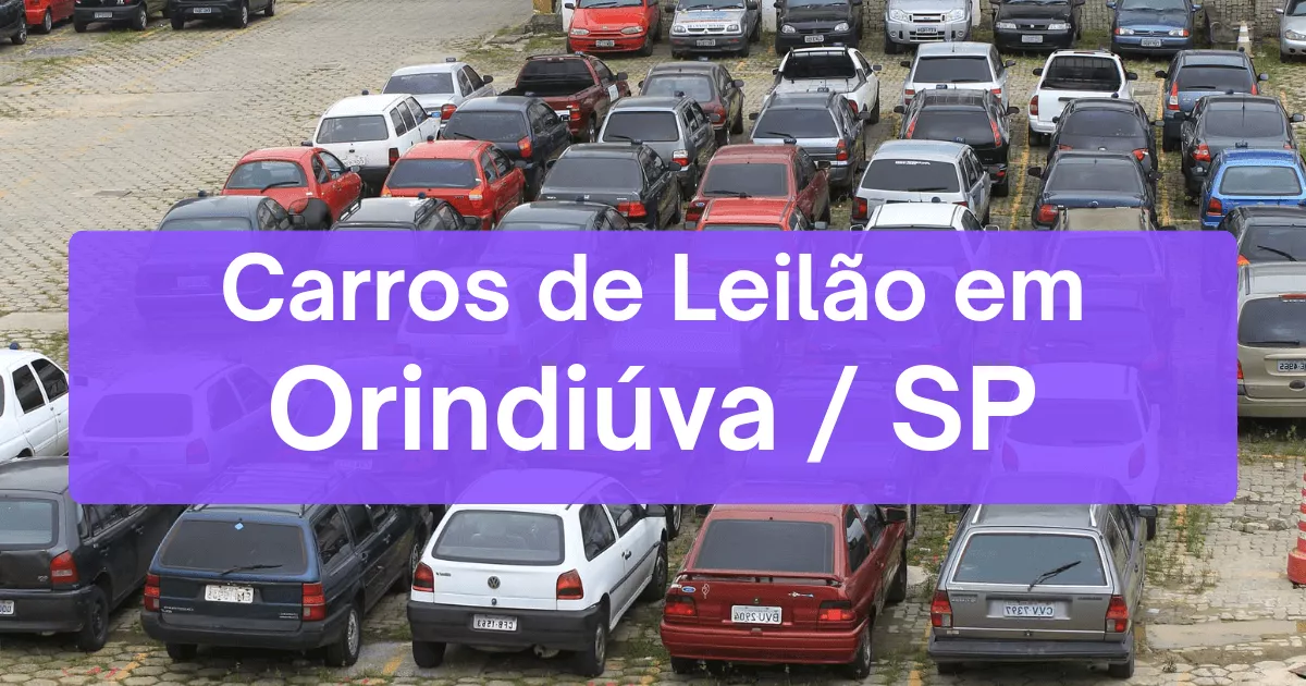 carros em leilão em Orindiúva/SP