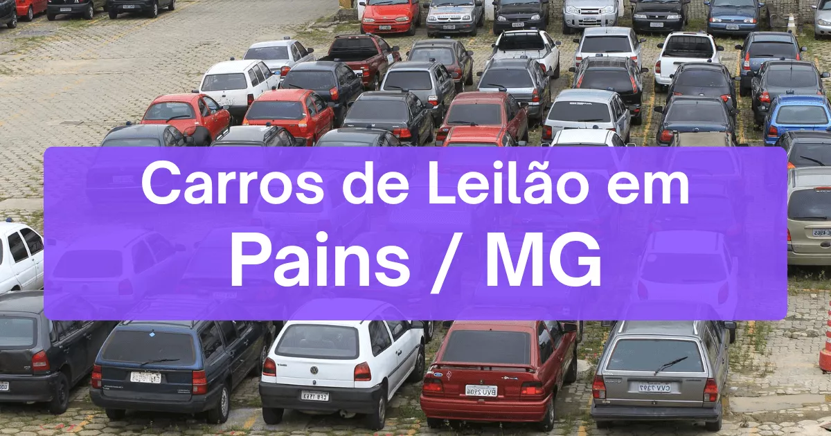 carros em leilão em Pains/MG