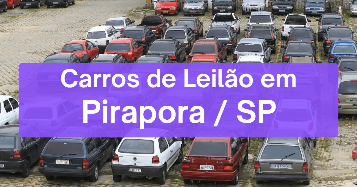 carros em leilão em Pirapora/SP
