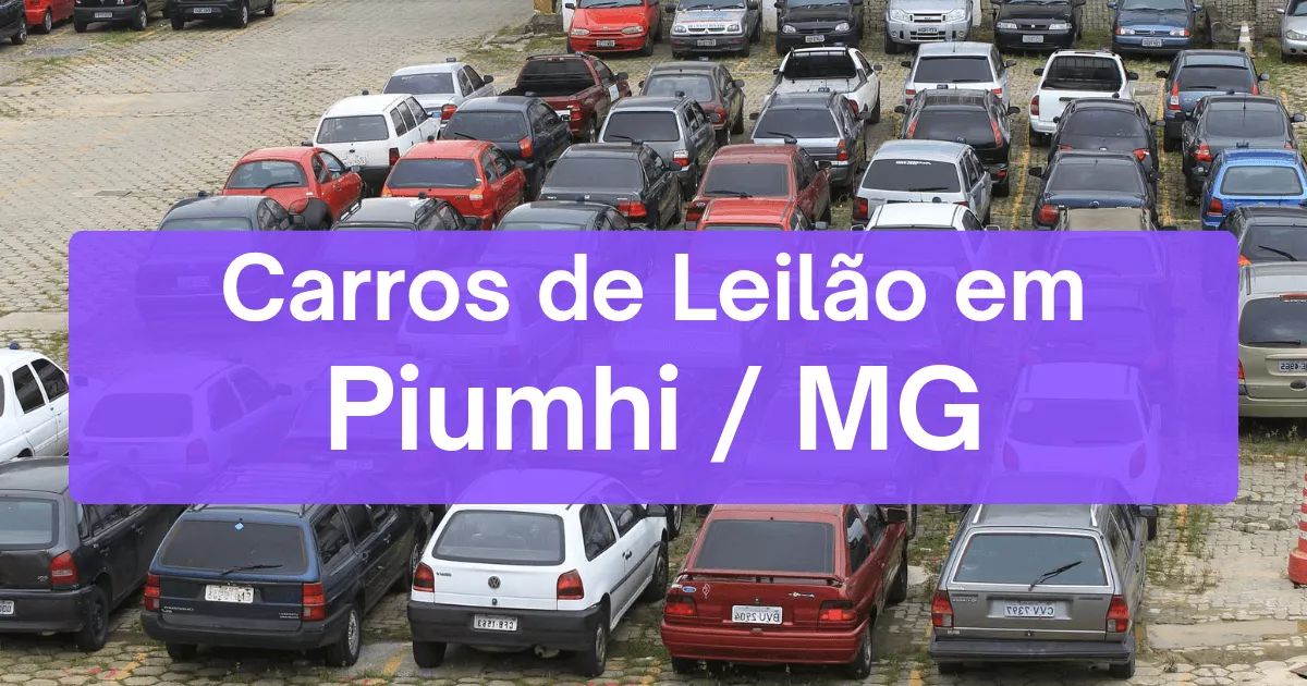 carros em leilão em Piumhi/MG