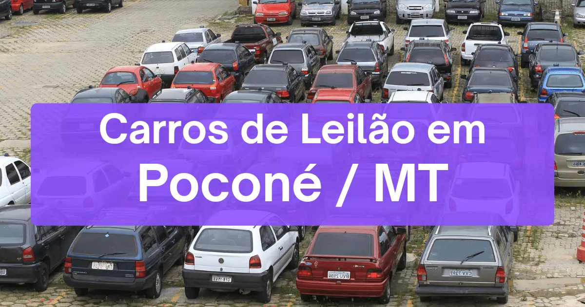 carros em leilão em Poconé/MT