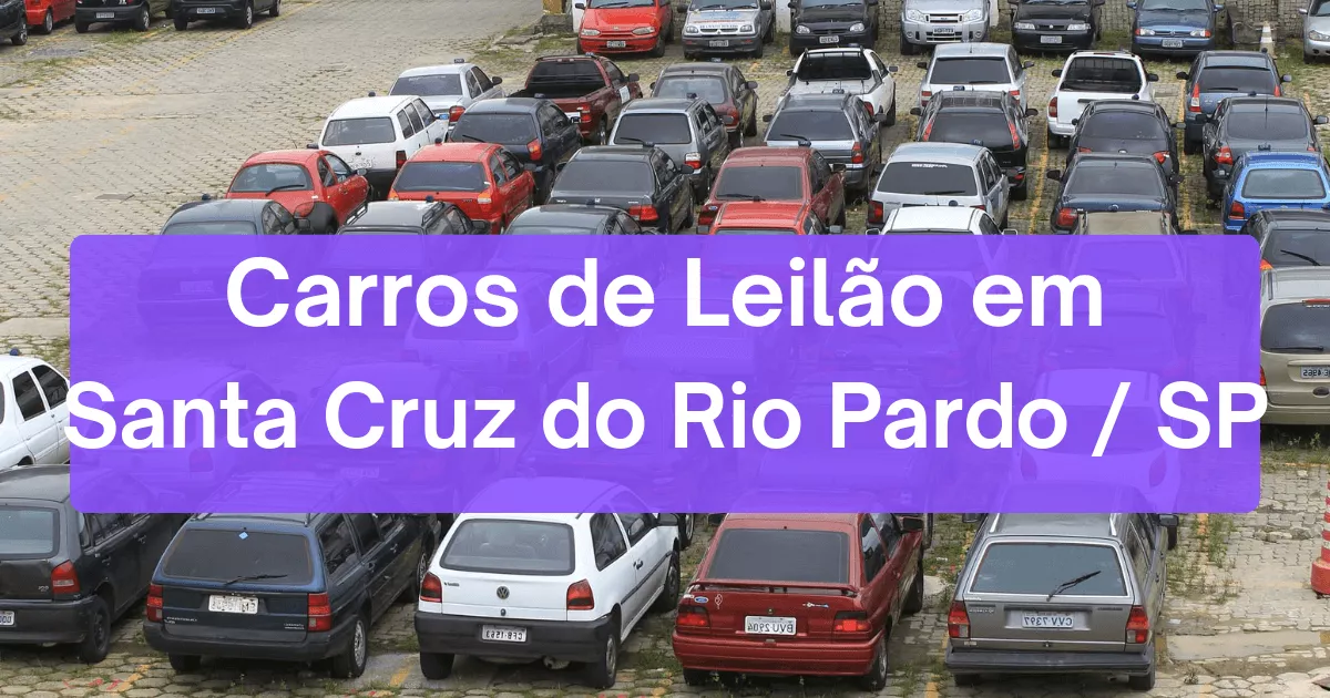 carros em leilão em Santa Cruz do Rio Pardo/SP