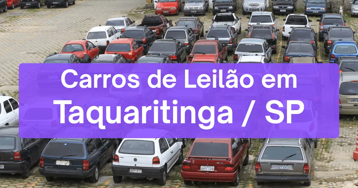 carros em leilão em Taquaritinga/SP
