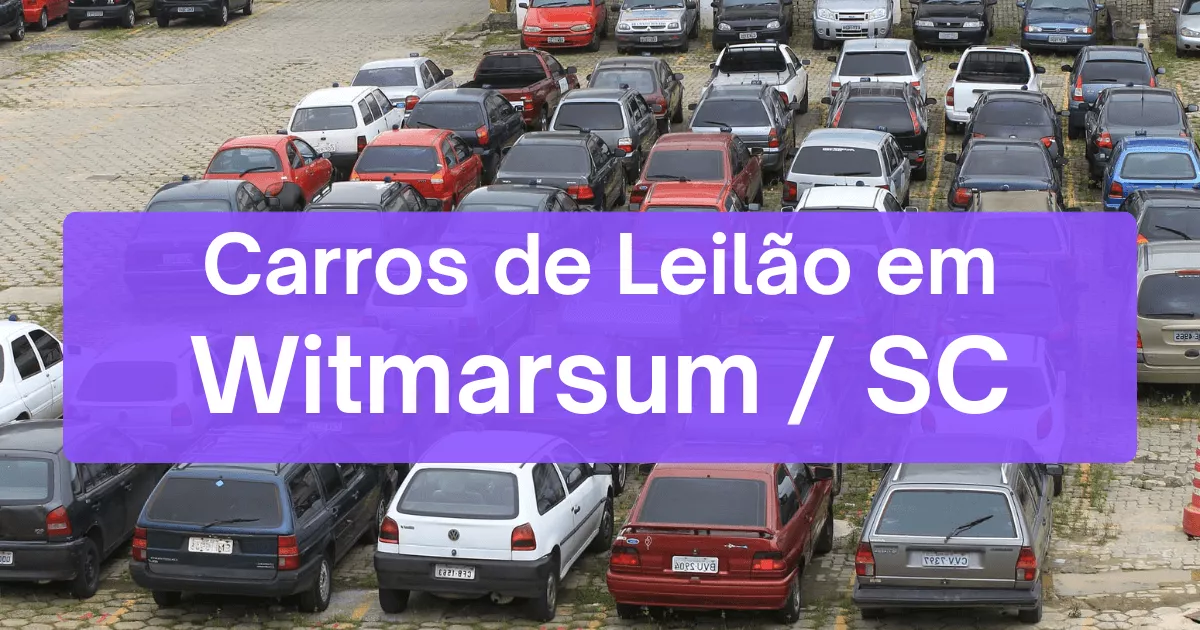 carros em leilão em Witmarsum/SC