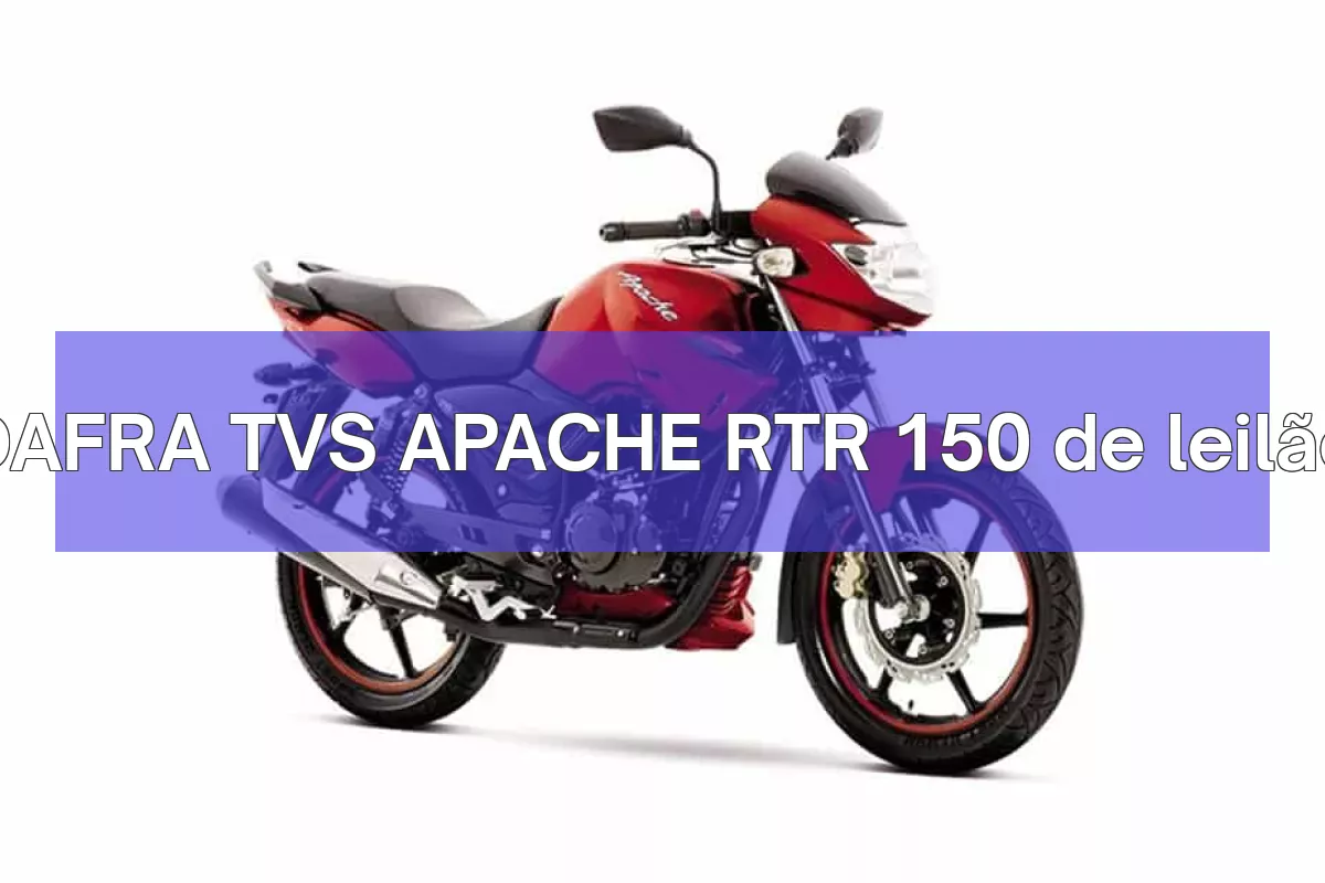 DAFRA TVS APACHE RTR 150 em leilão