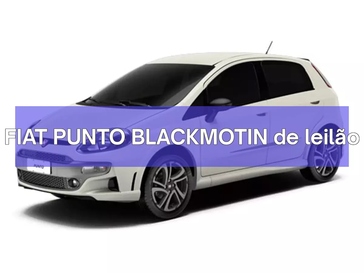 FIAT PUNTO BLACKMOTIN em leilão