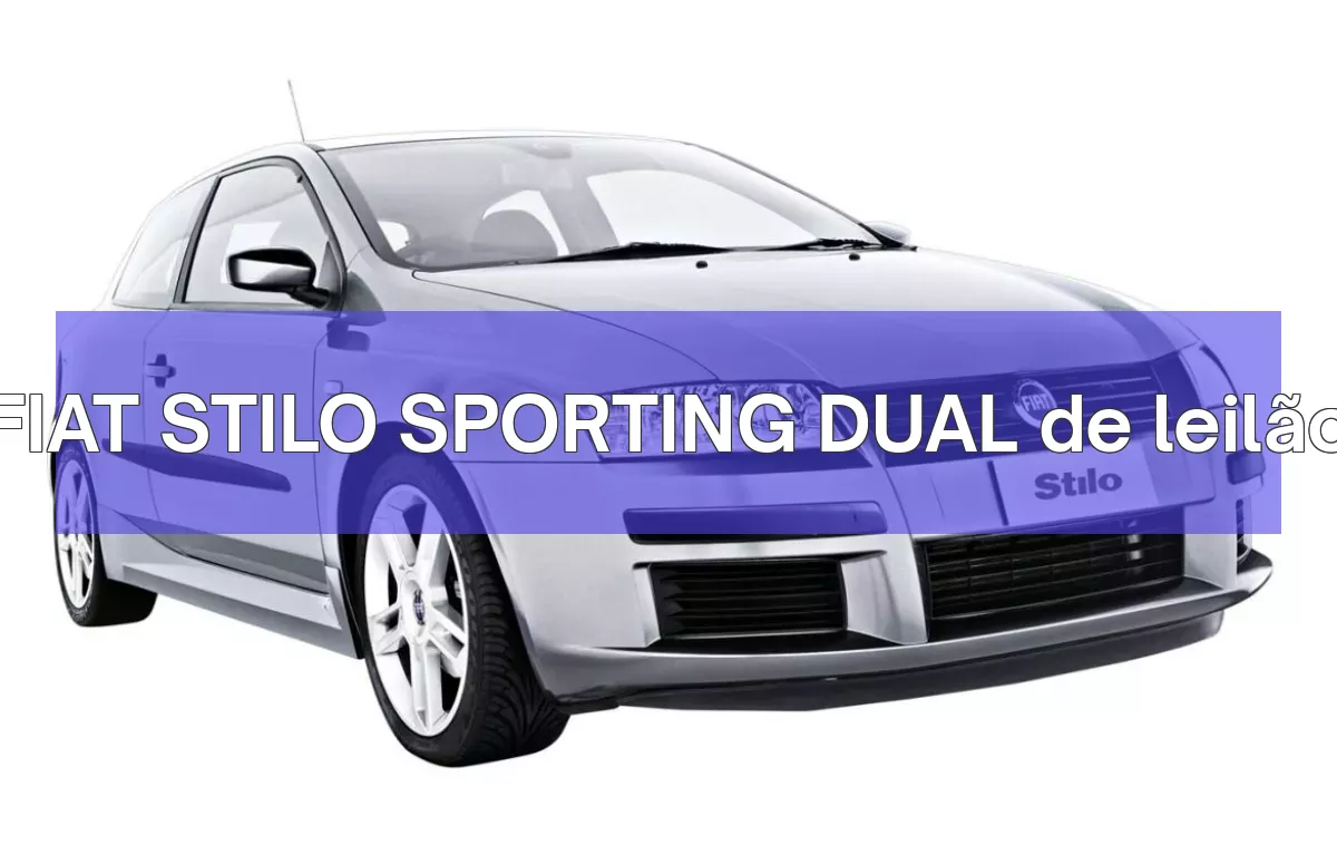 FIAT STILO SPORTING DUAL em leilão
