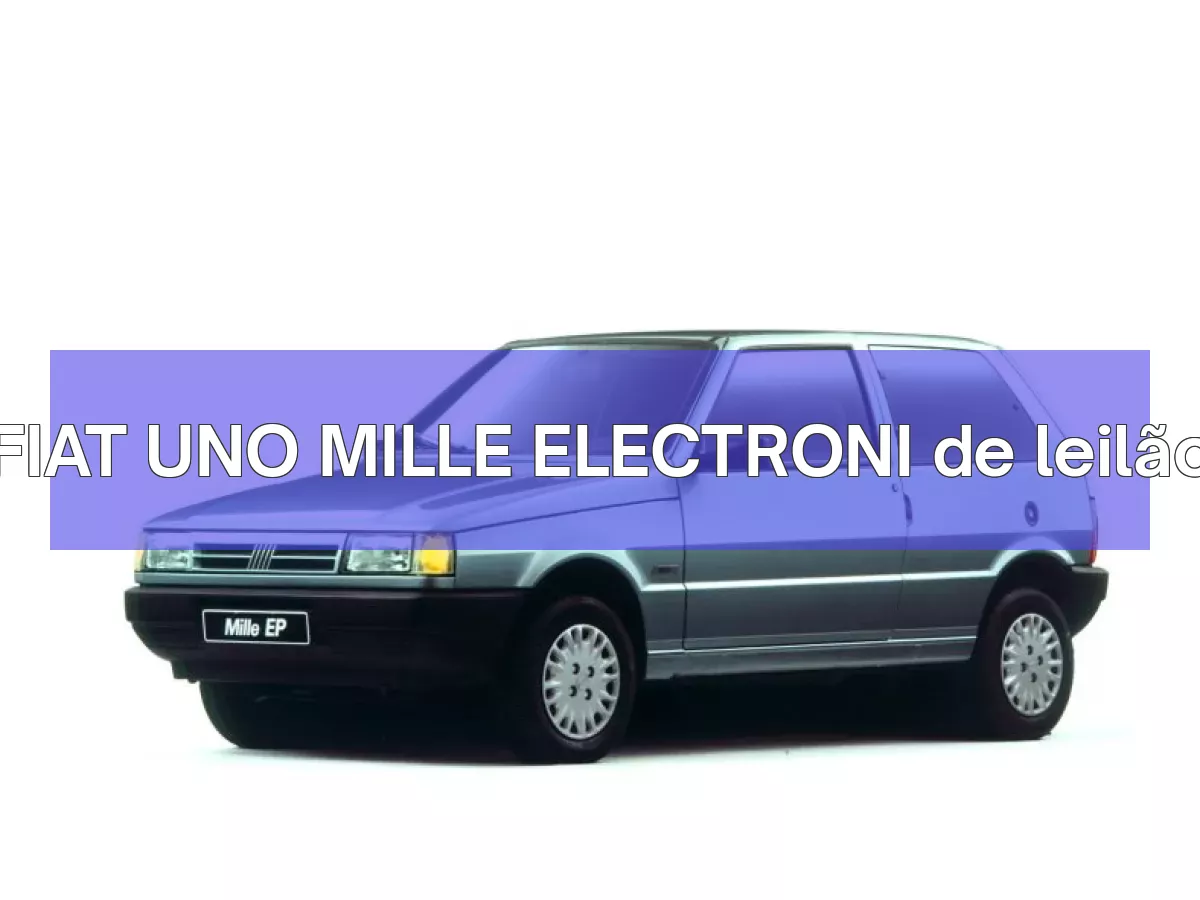FIAT UNO MILLE ELECTRONI em leilão