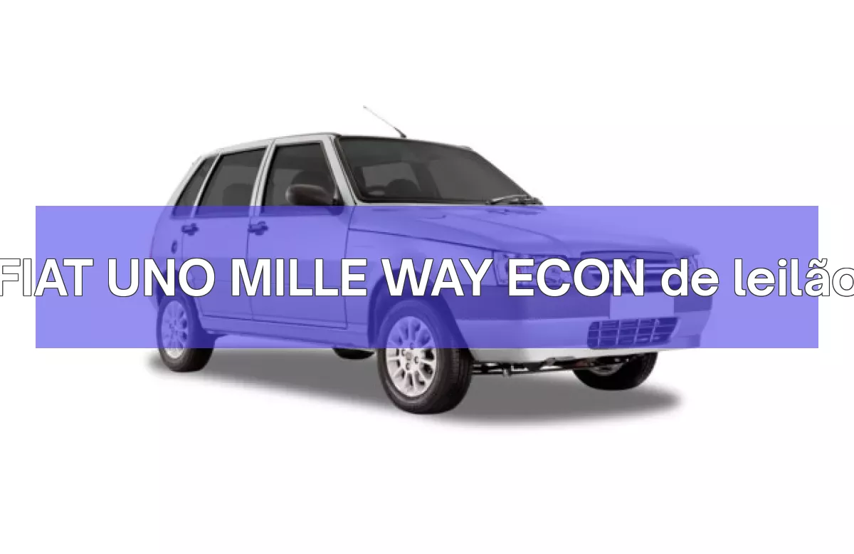 FIAT UNO MILLE WAY ECON em leilão