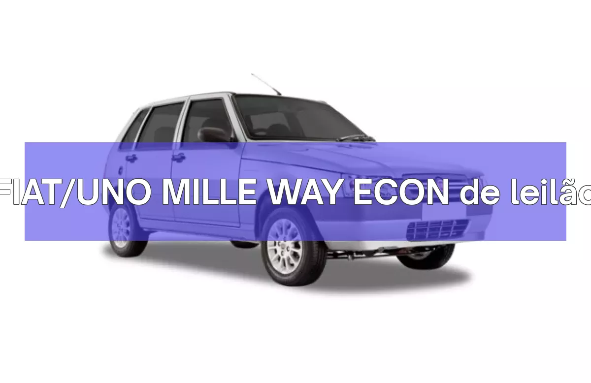 FIAT/UNO MILLE WAY ECON em leilão
