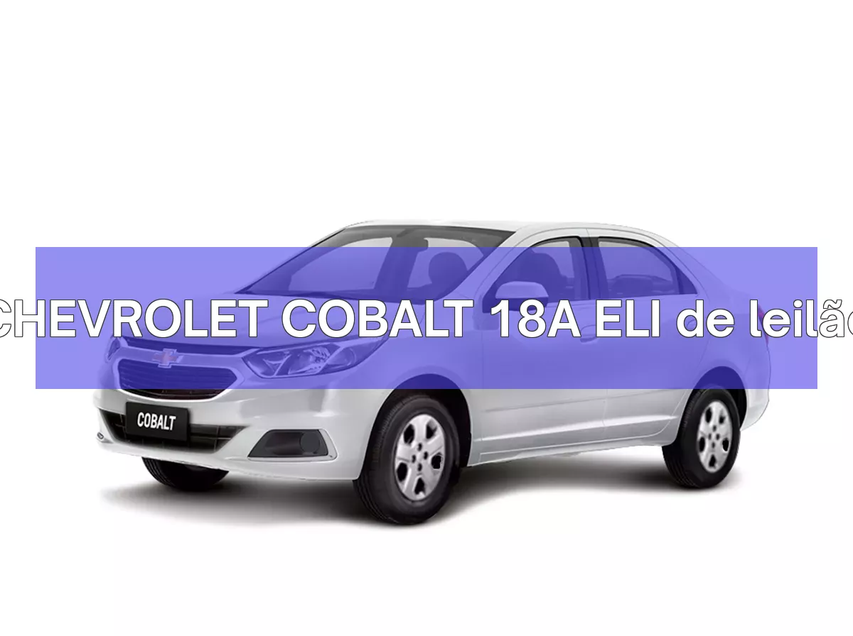 CHEVROLET COBALT 18A ELI em leilão