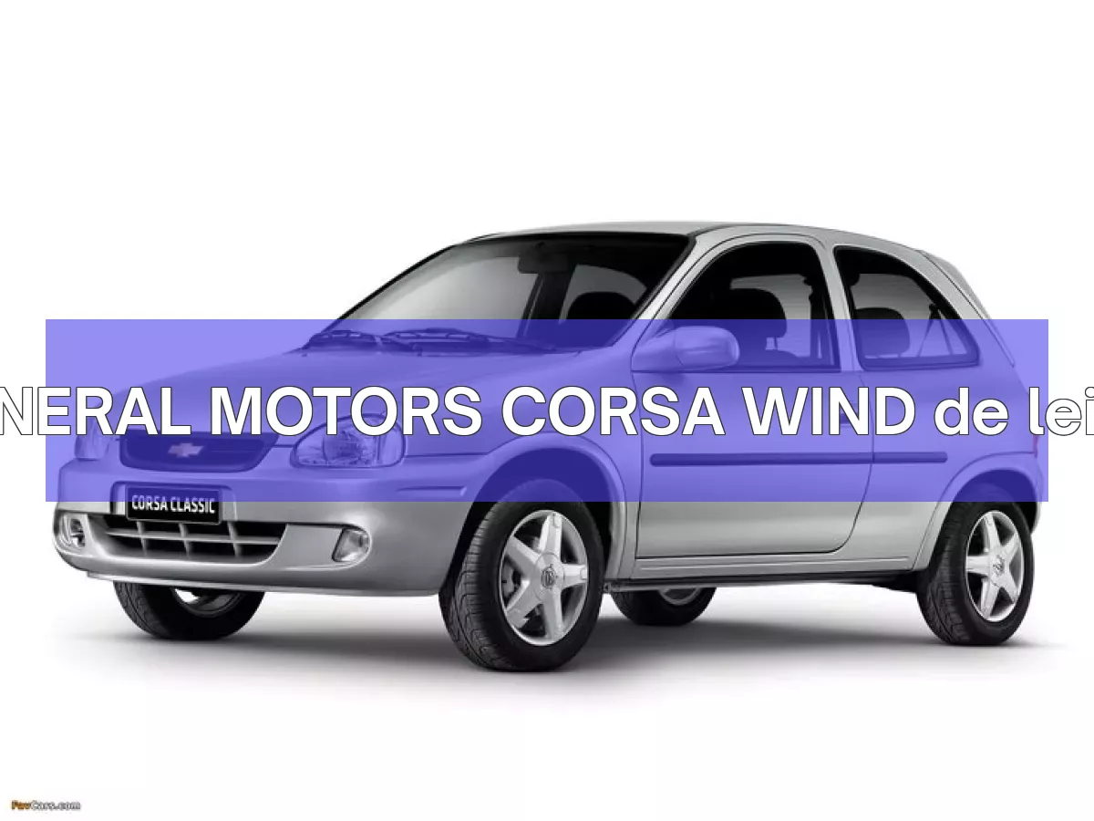 GENERAL MOTORS CORSA WIND em leilão