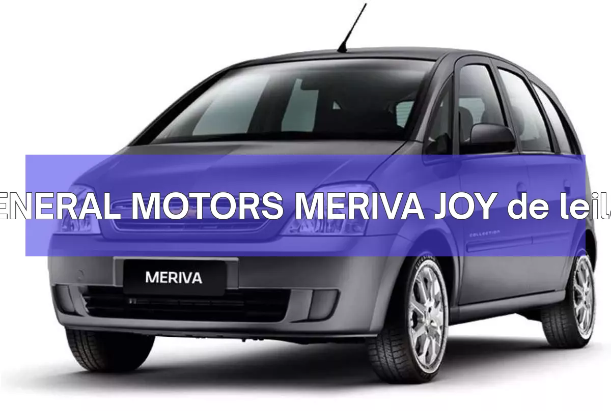 GENERAL MOTORS MERIVA JOY em leilão