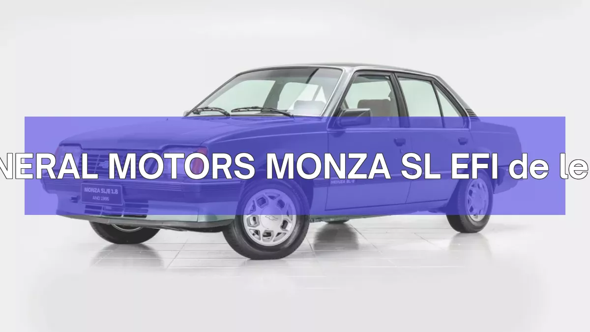 GENERAL MOTORS MONZA SL EFI em leilão