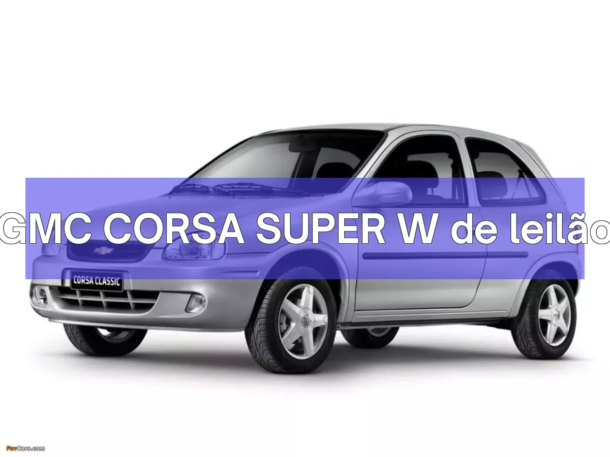 GMC CORSA SUPER W em leilão