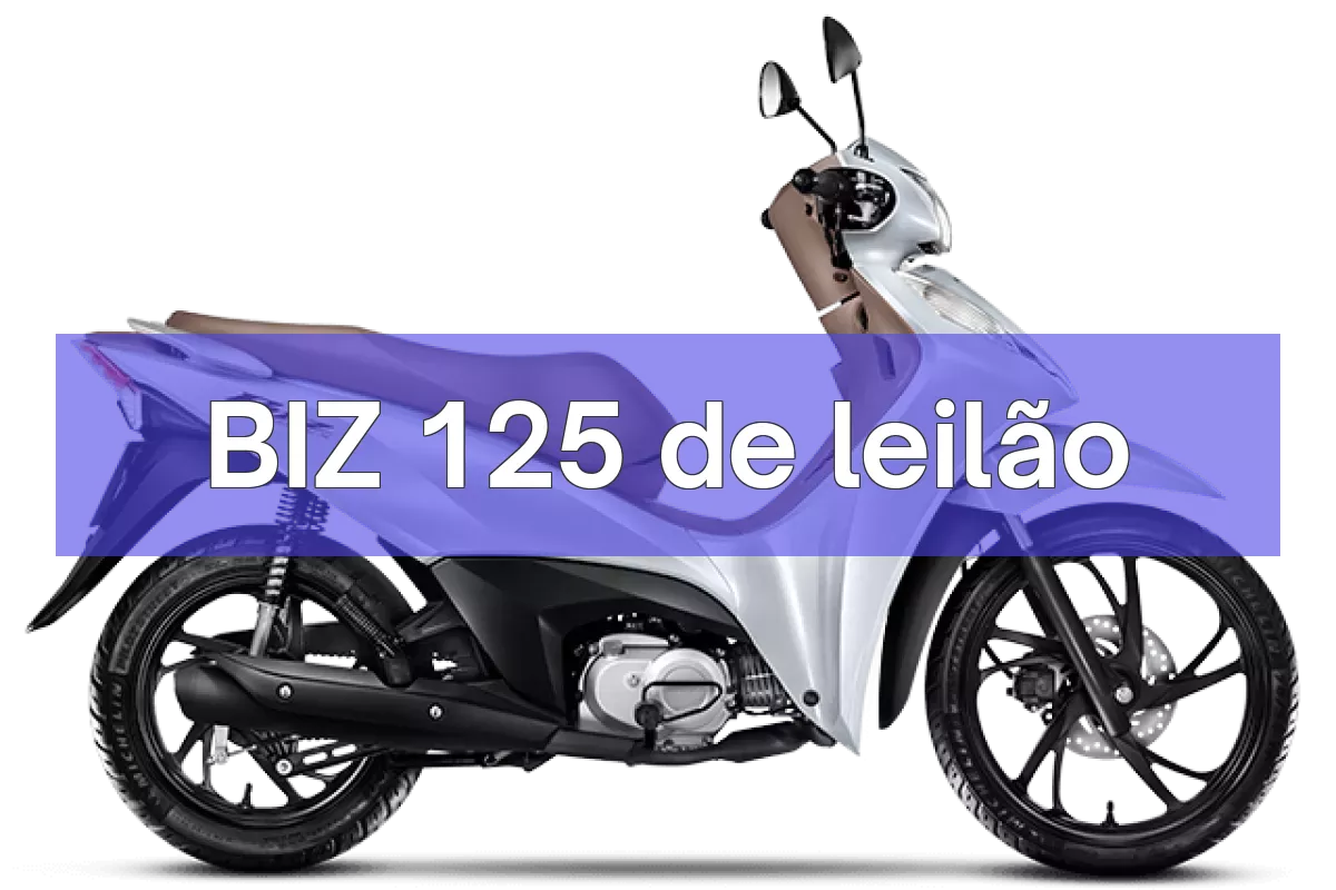 BIZ 125 em leilão